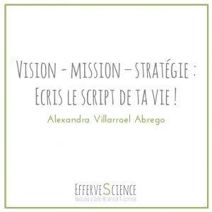 Vision mission stratégie Ecris le script de ta vie-Alexandra Villarroel